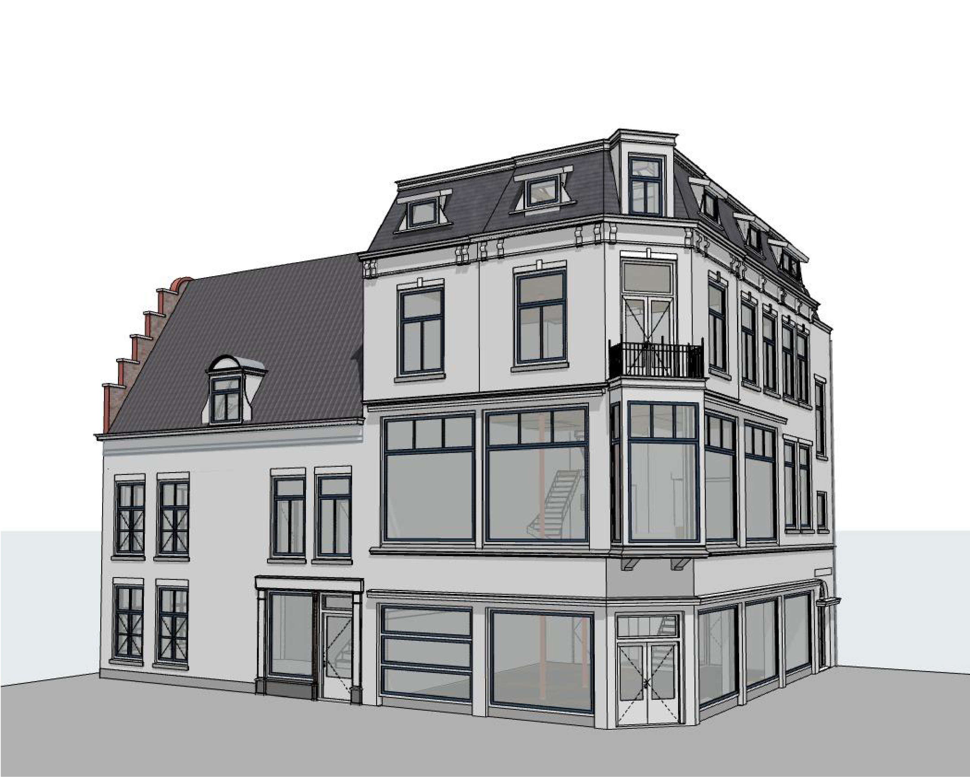 Project: Winkel + woningen Wirdumerdijk Leeuwarden 