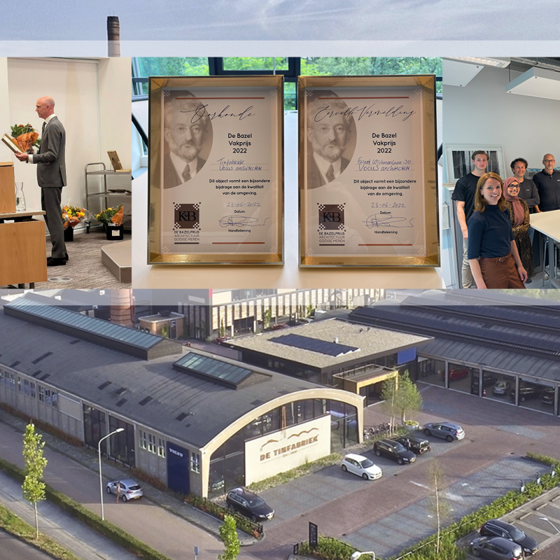 Nieuws: De Tinfabriek bekroond met  De Bazelprijs + eervolle vermelding 
